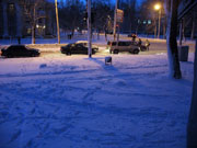 Winter night in Shakhty, Karl Marx Avenue