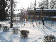 Зима в городе Шахты, городской парк культуры и отдыха